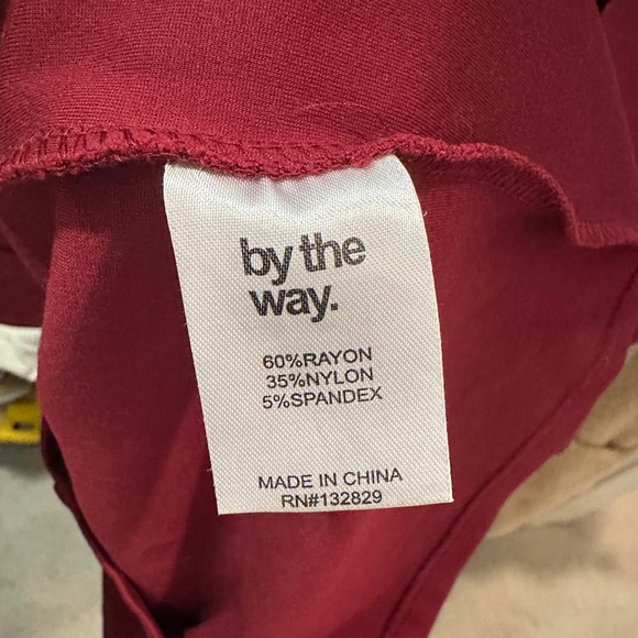 Revolve By the way burgundy Rhiannon off the shoulder ruffle mini dress fall S - Picture 13 of 14